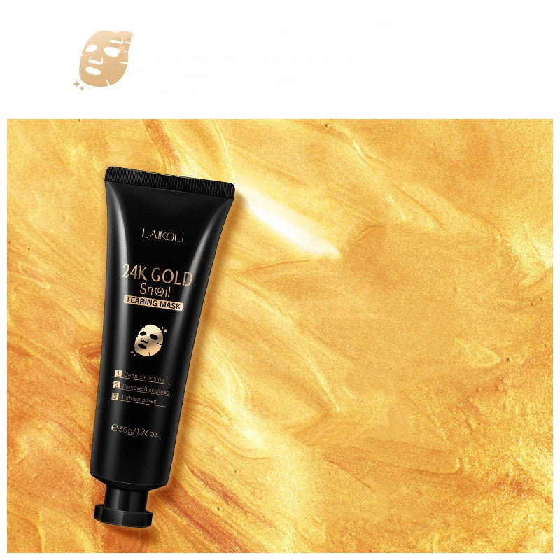 Gold Foil Snail Tear-Off Face Mask, Hydrating Peel-Off Skin Care