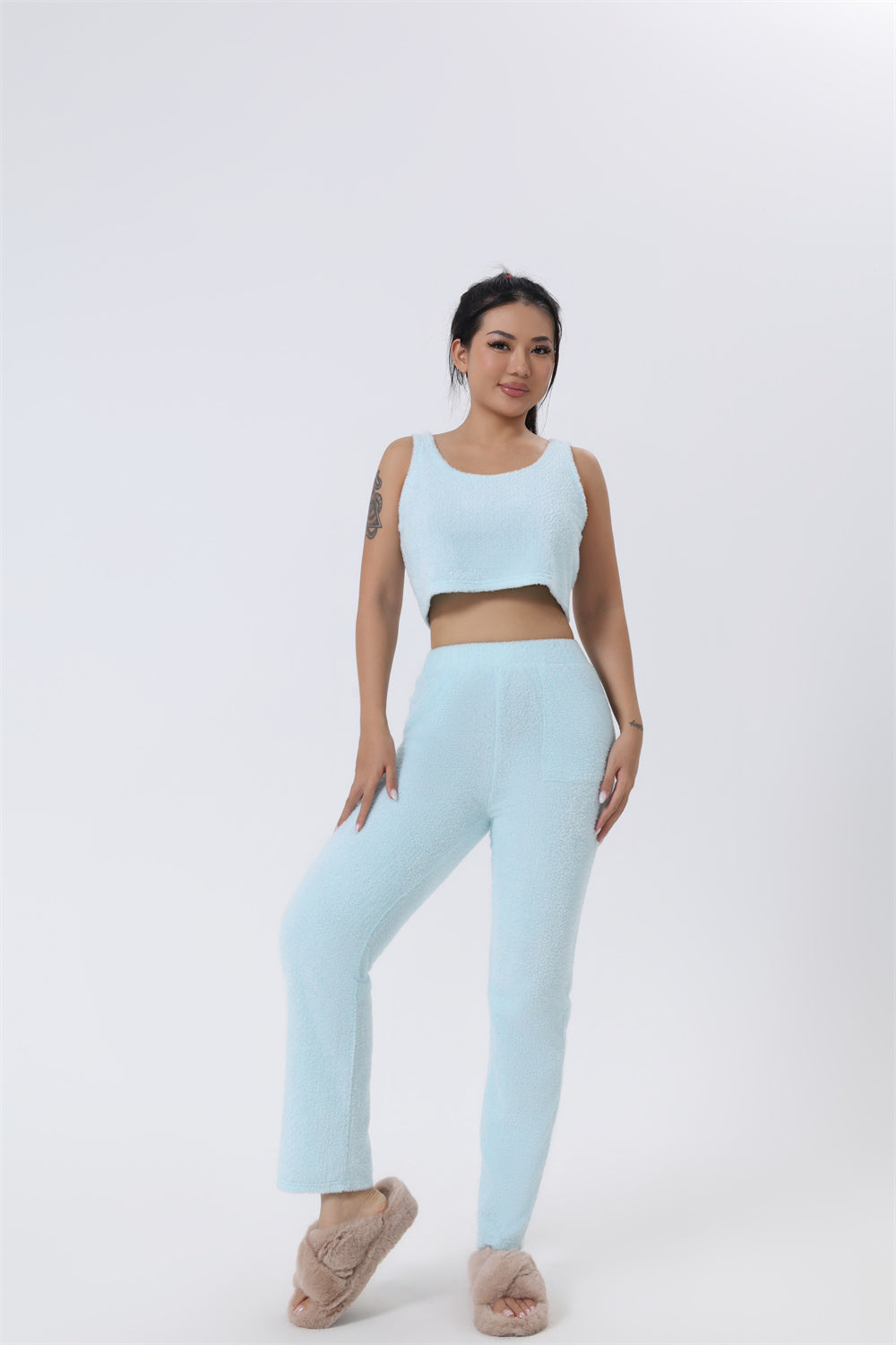 Cozy 3-Piece Women's Pajama Lounge Set, Soft and Fluffy