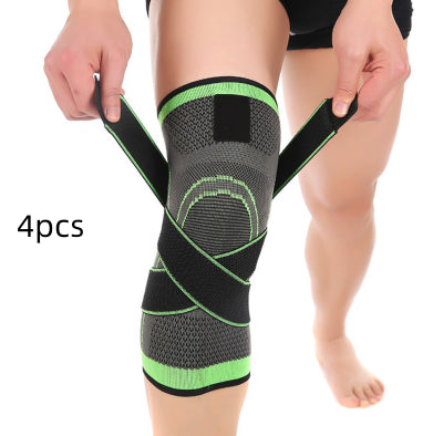 3D Weave Sports Knee Pad with Adhesive Support Strap