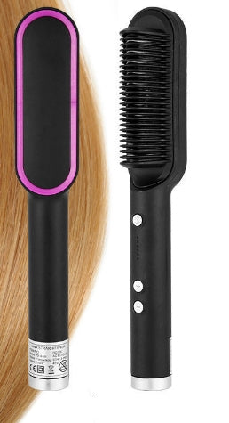 2-in-1-Haarglättungskamm mit Negativ-Ionen-Funktion und Lockenfunktion
