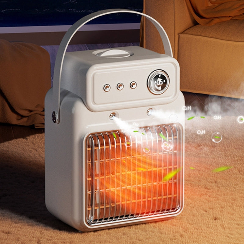 1200W 2-in-1 Room Heater With Humidifier, Overheat Protection
