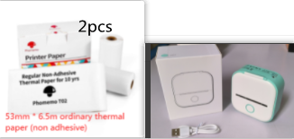 Portable Mini Bluetooth Thermal Label Printer, Inkless Printing
