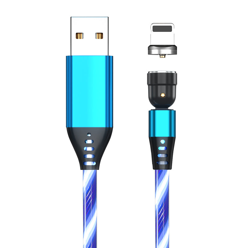 540 Degree Rotating LED Magnetic Charging Cable, 3A Fast Charge