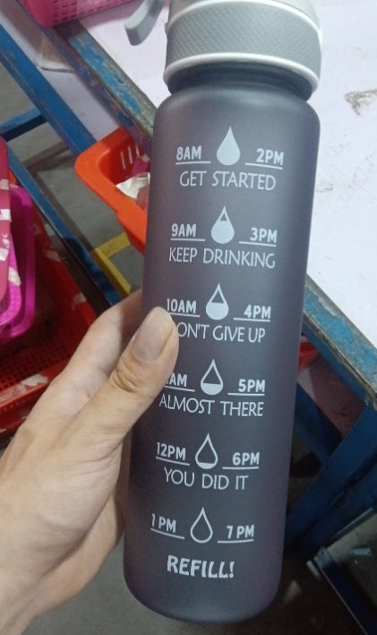 1000ml Water Bottle With Straw And Bounce Cover For Sport