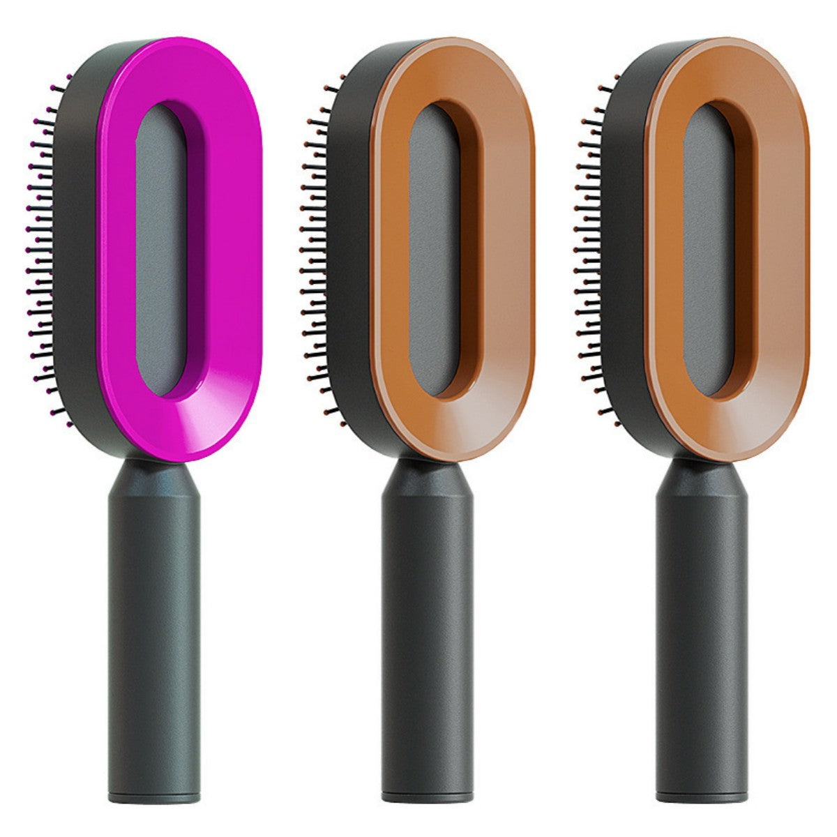 Self-Cleaning Airbag Hair Brush With Scalp Massage, Anti-Static