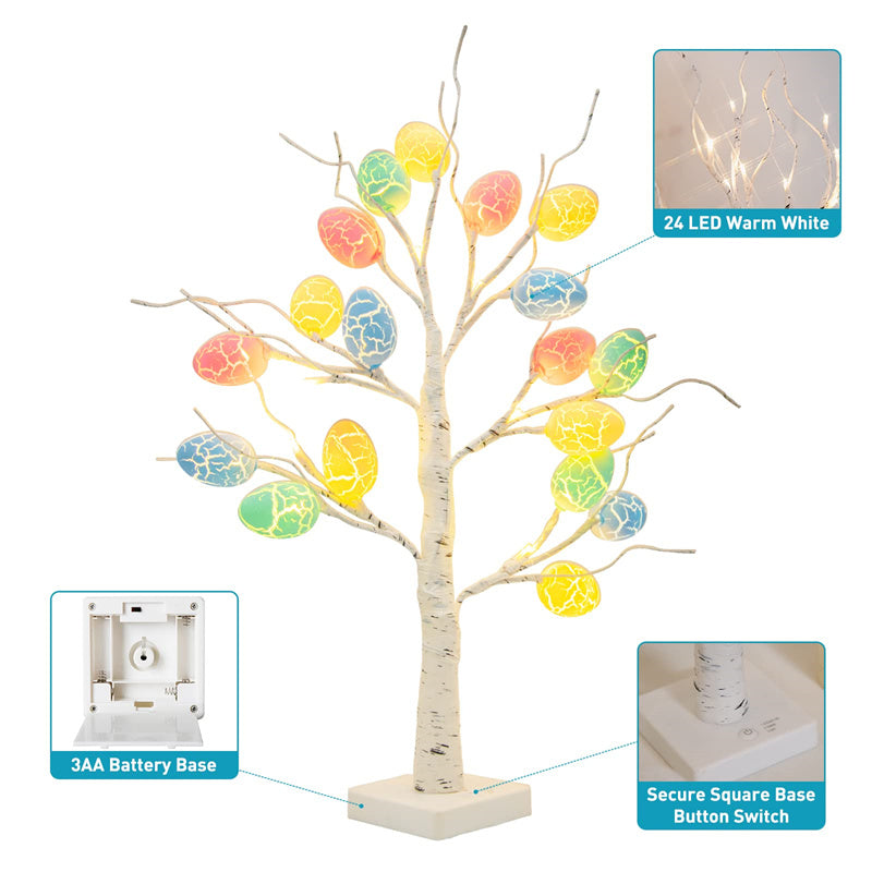 60cm Easter Egg Birch Tree LED Light for Spring Decoration