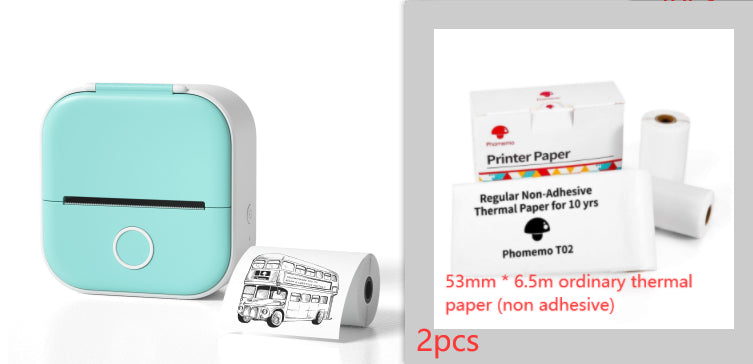 Portable Mini Bluetooth Thermal Label Printer, Inkless Printing