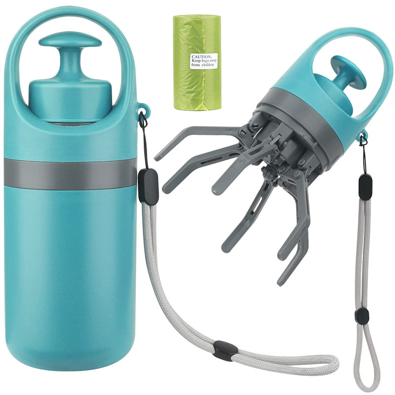 Portable Dog Poop Scooper With Built-In Bag Dispenser
