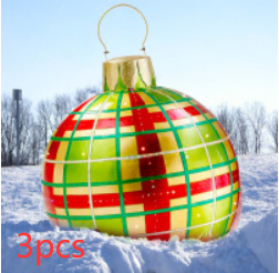 60cm Outdoor Inflatable Christmas Ornament Ball in PVC