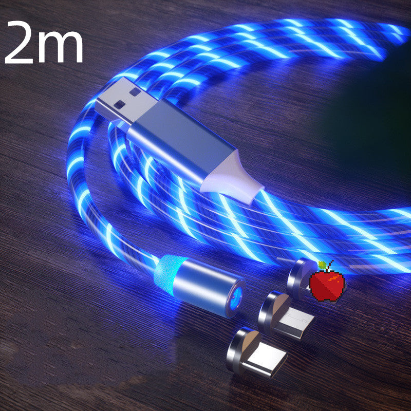 LED Magnetic Charging Cable with Streamer Light and Fast Charge