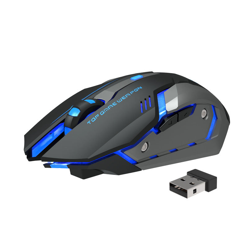 Silent Wireless Gaming Mouse with Rechargeable Battery