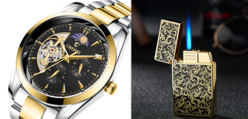 Men's Business Mechanical Watch with Metal Case in Five Styles