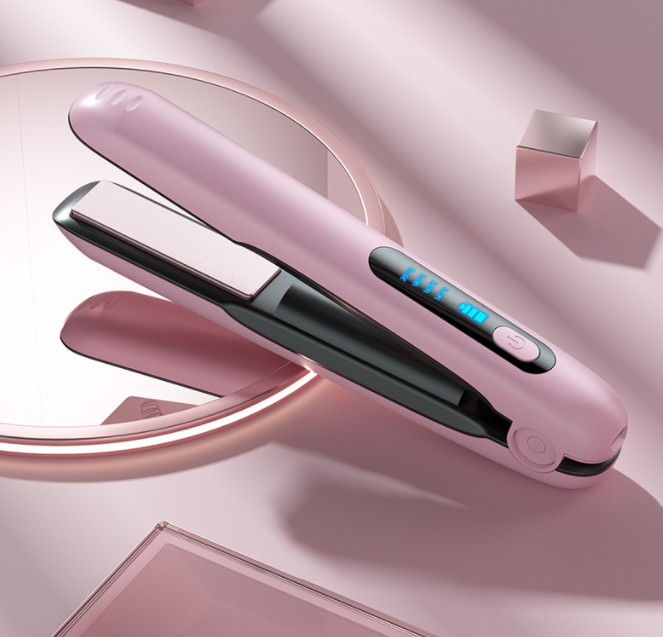 Cordless Mini Hair Straightener And Curler With USB Charging