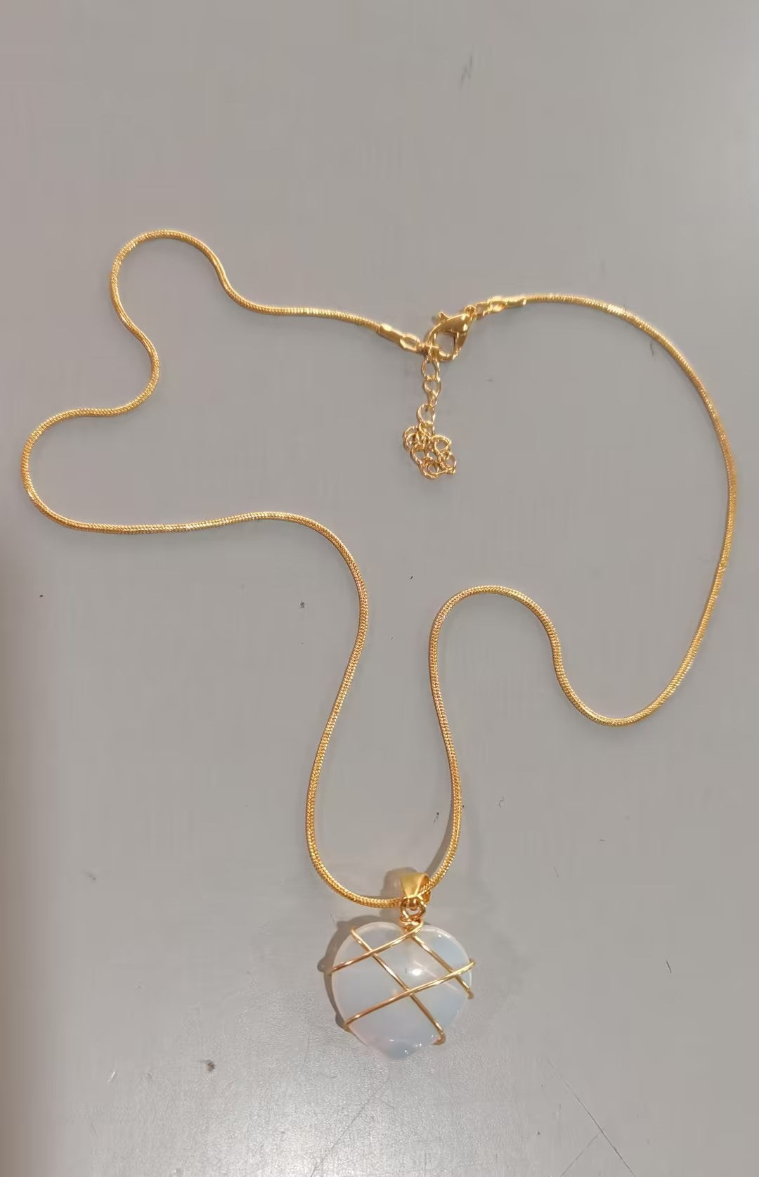 Moonstone Princess Heart Necklace For Girls In Novelty Style