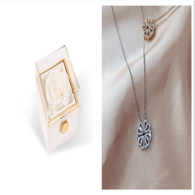 Detachable Four-Leaf Clover Necklace for Women, Multi-Wear Style