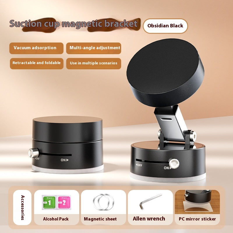 Foldable Magnetic Vacuum Car Phone Holder For Hands-Free Use