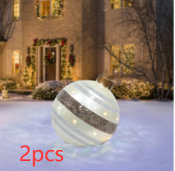 60cm Outdoor Inflatable Christmas Ornament Ball in PVC