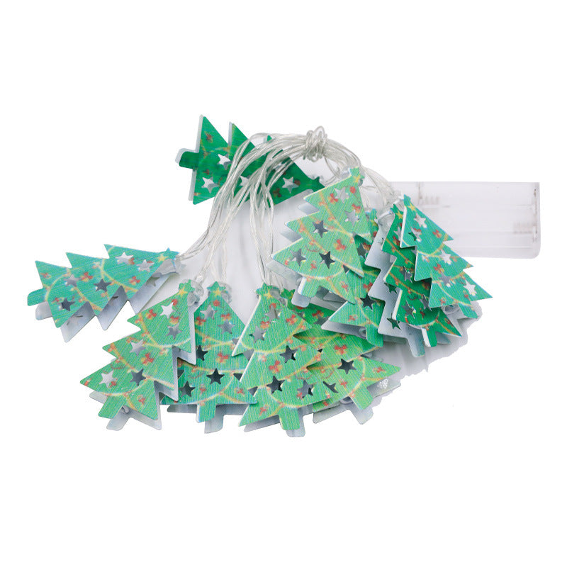 Christmas LED String Lights with Santa Elk and Snowman Shapes