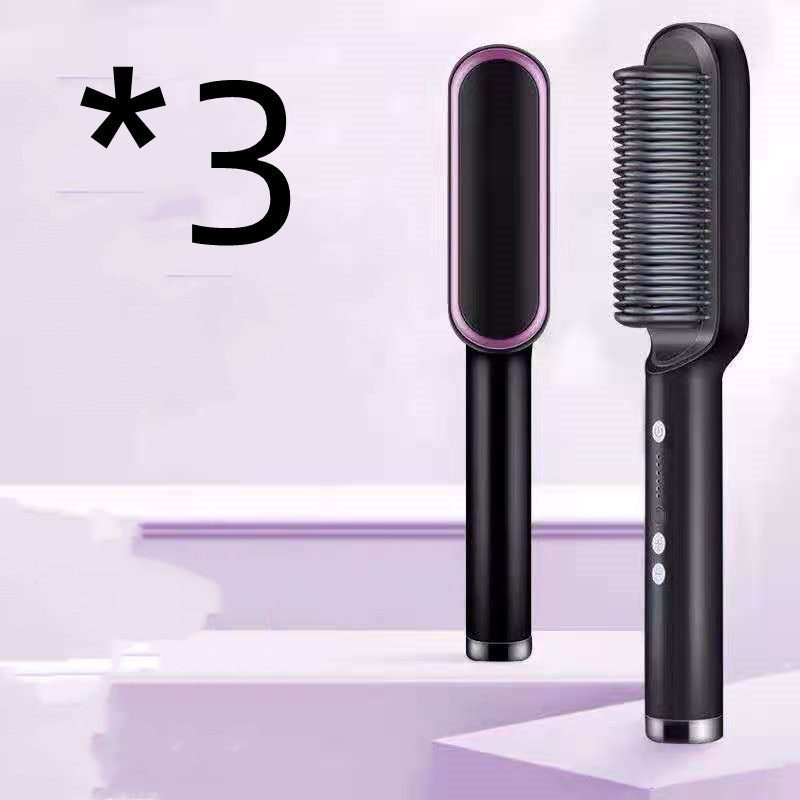 2 In 1 Hair Straightener Comb With Negative Ion And Curling