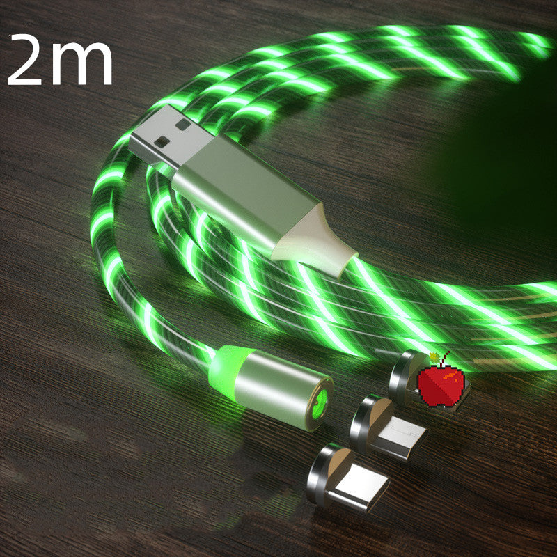LED Magnetic Charging Cable with Streamer Light and Fast Charge
