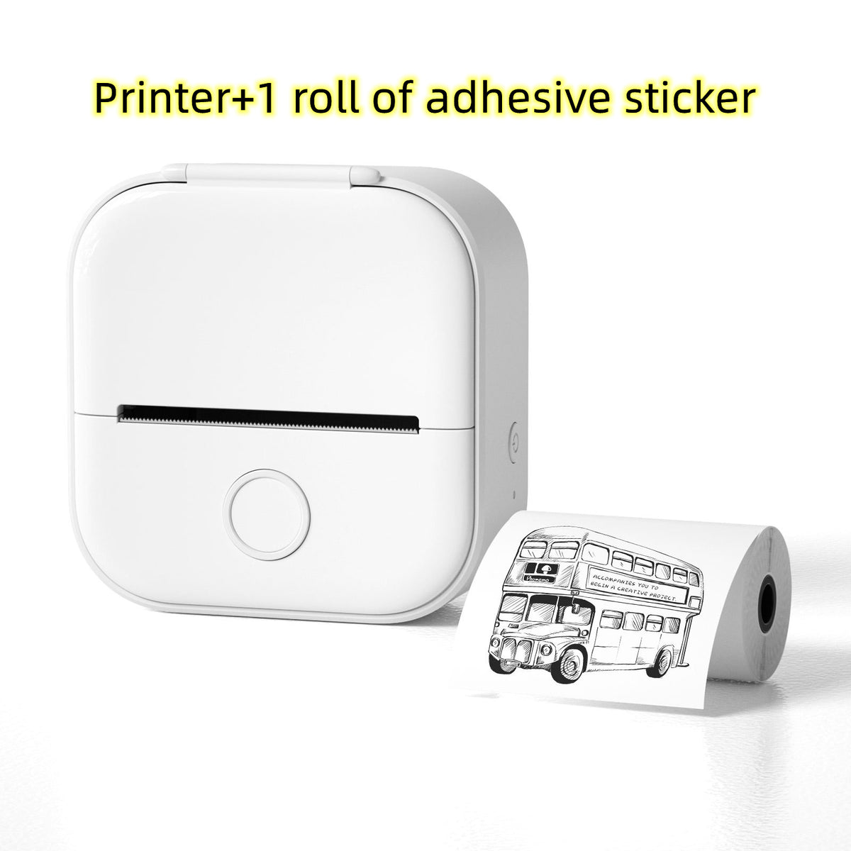 Portable Mini Bluetooth Thermal Label Printer, Inkless Printing