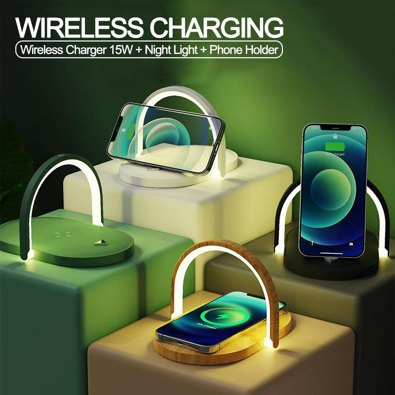 3-in-1 Foldable Wireless Charger Night Light and Reading Lamp