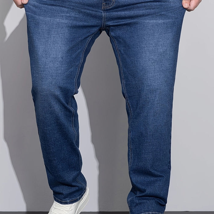 Jeans for menn med rette ben, middels høy midje og stil til hverdags