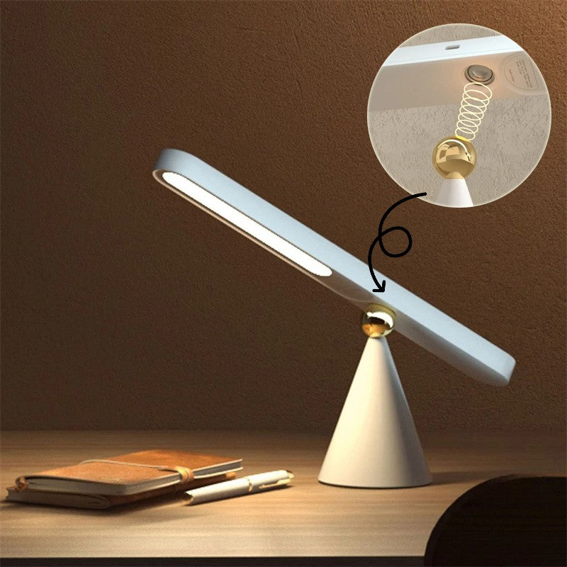 Reading Table Lamp with Geometric Design and Wireless Wall Mount