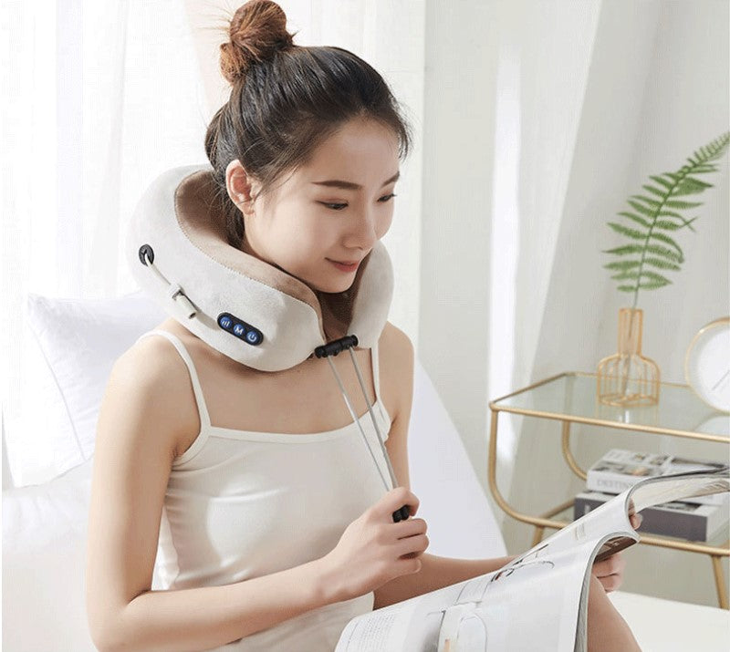 U-Shaped Electric Neck Massage Pillow, USB Powered Massager