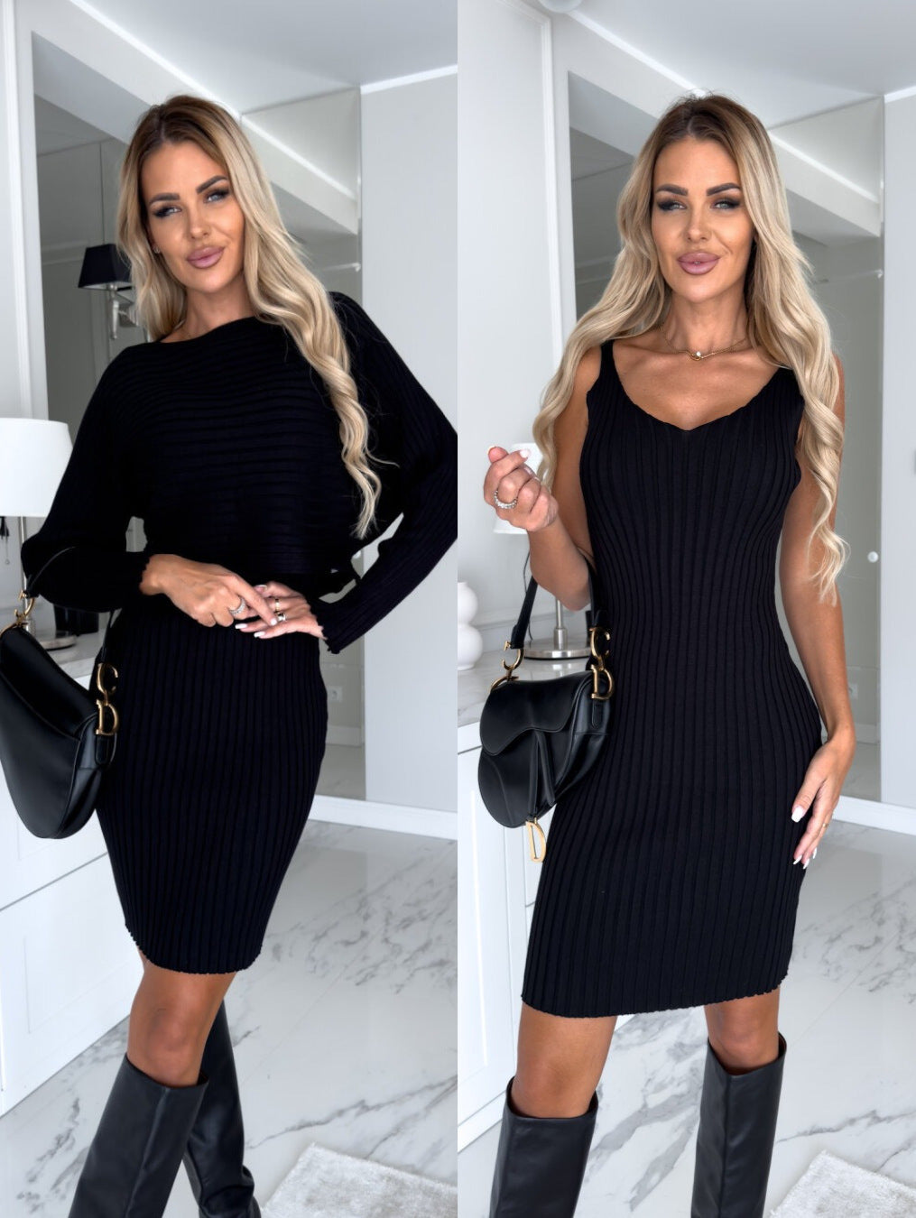 Women's 2-Piece Stripe Top and Suspender Skirt Set