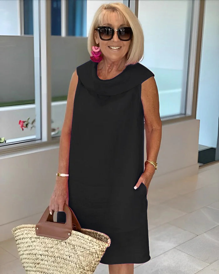 Juliette | Vestido casual sin mangas con cuello redondo