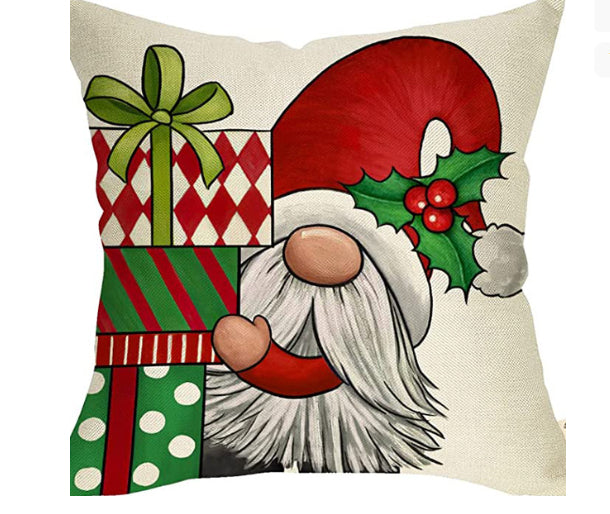 Christmas Pillow Covers for Sofa Square Throw Snow Stamping