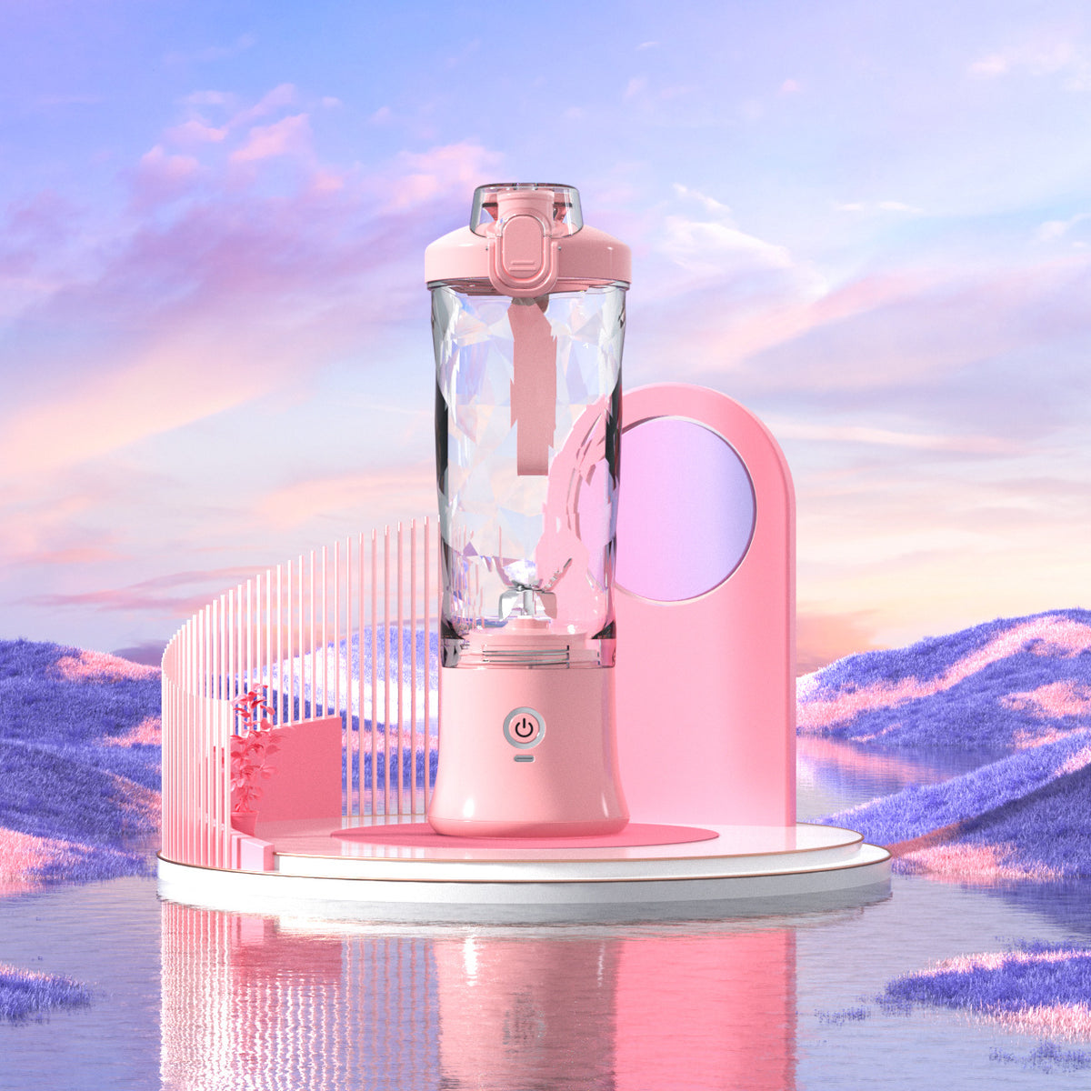 Portable Personal Blender With 6 Blades For Shakes And Smoothies