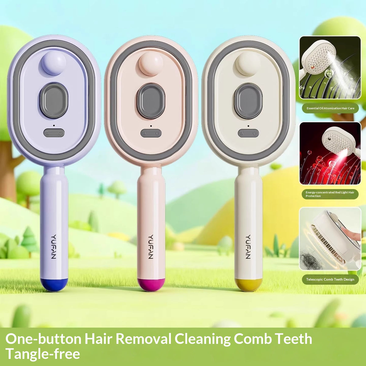 Electric Spray Massage Comb with Air Cushion and Mist