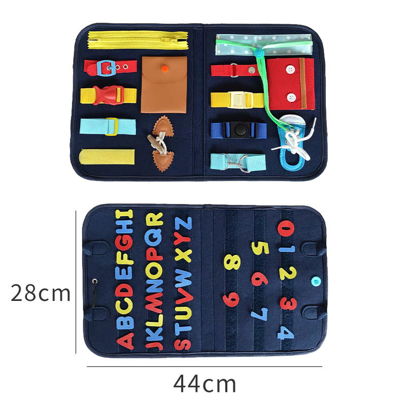 Felt Busy Book for Toddlers, Dressing and Buttoning Learning Board