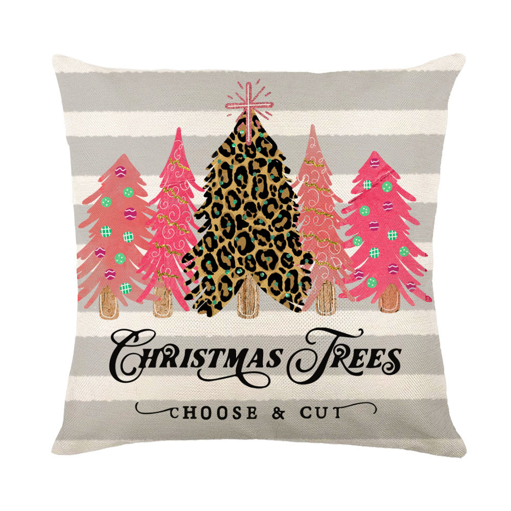Christmas Pillow Covers for Sofa Square Throw Snow Stamping