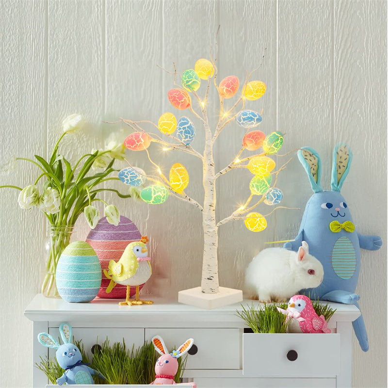 60cm Easter Egg Birch Tree LED Light for Spring Decoration