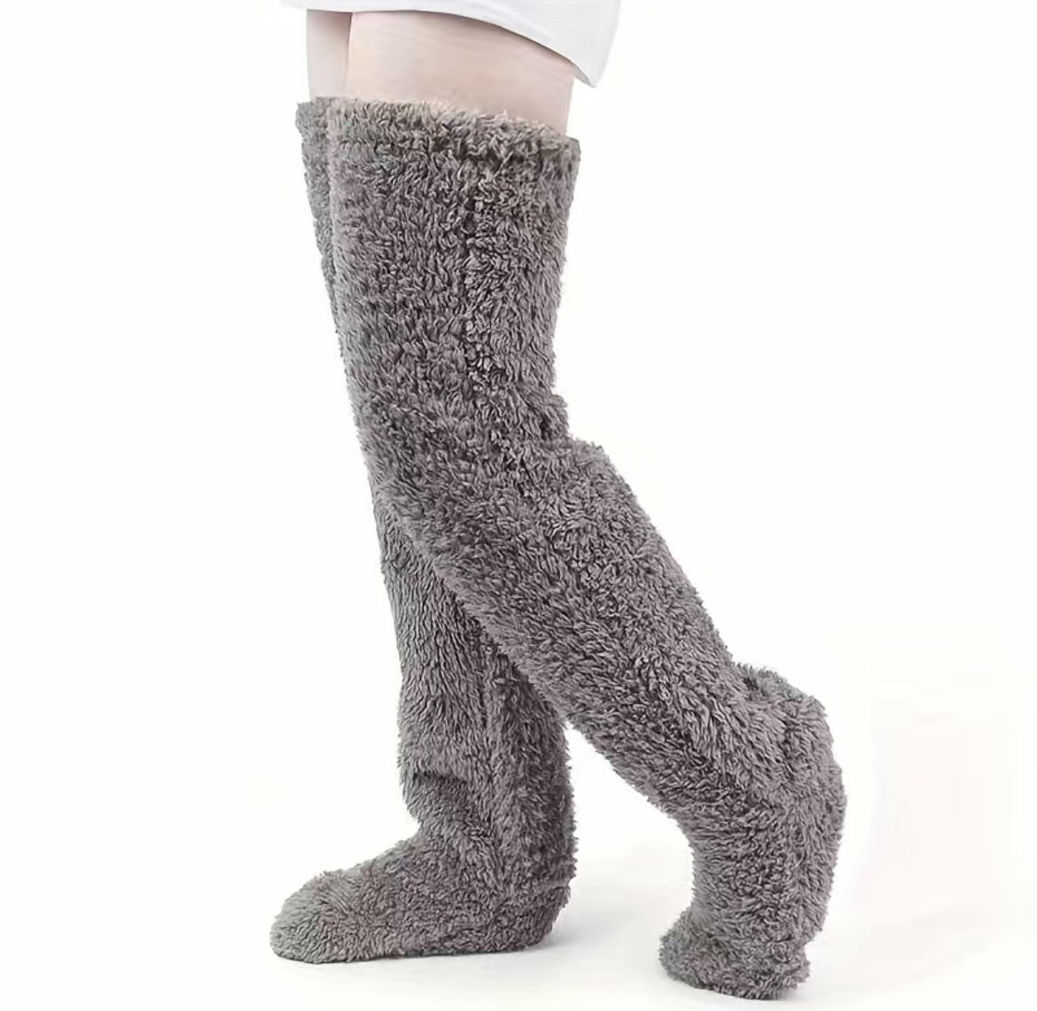 Over Knee Fuzzy Long Socks For Winter Home And Sleeping
