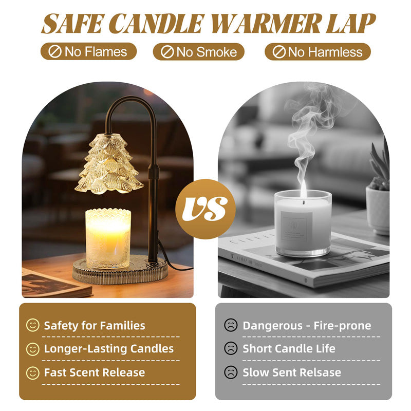 Candle Warmer Lamp With Timer and Dimmer, Adjustable Height
