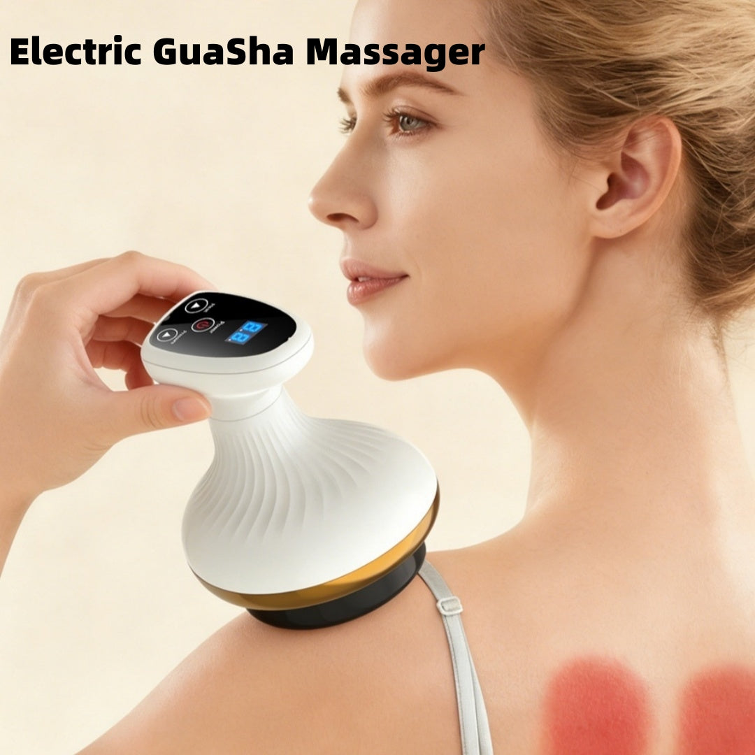 Electric Gua Sha Board Massager with Cupping and Meridian Brush