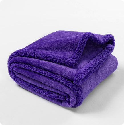 Thick Flannel Sherpa Pet Blanket For Dog Kennels, Warm