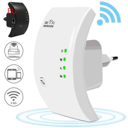 WiFi Repeater Range Extender with LAN Port and 300Mbps Speed