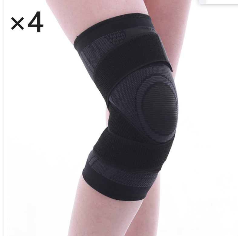 3D Weave Sports Knee Pad with Adhesive Support Strap
