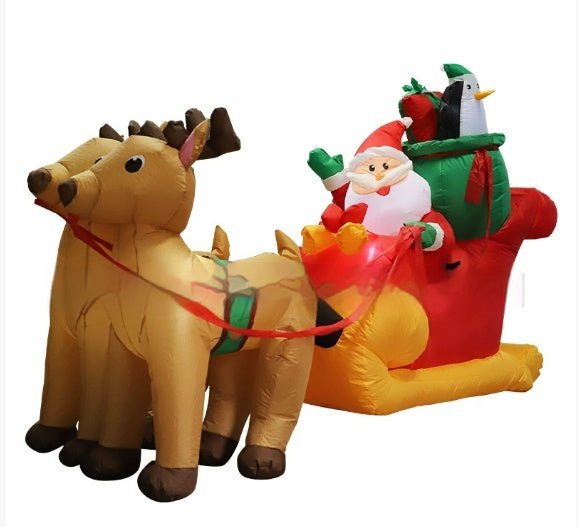 Outdoor Christmas LED Inflatable Santa Snowman Garden Decoration