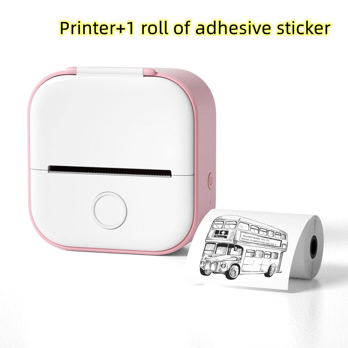 Portable Mini Bluetooth Thermal Label Printer, Inkless Printing