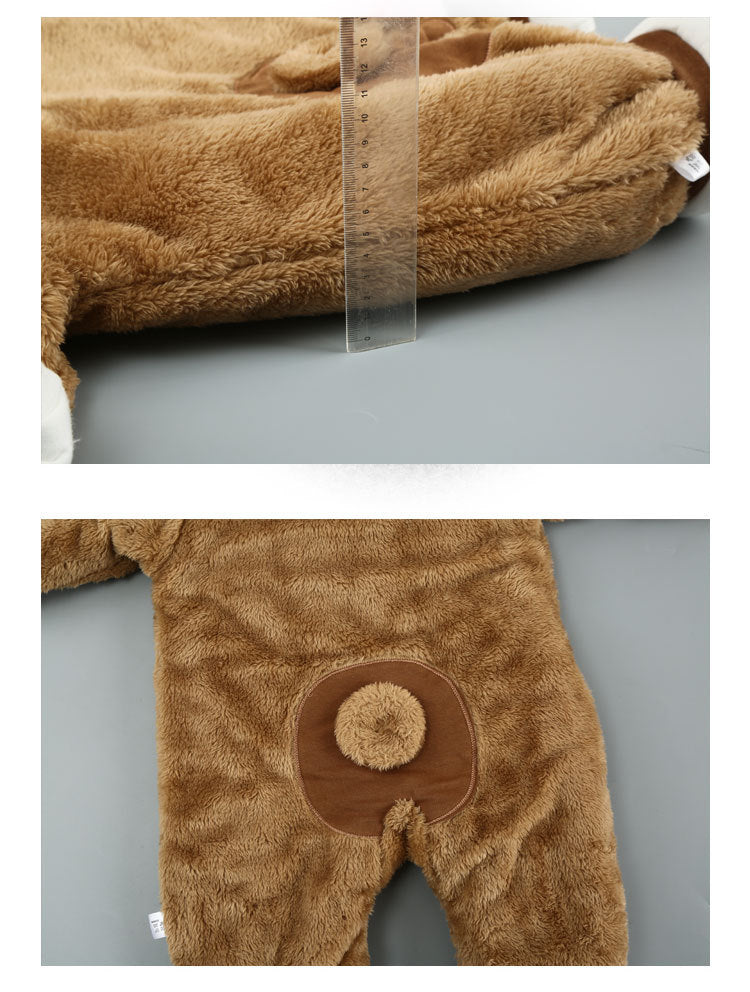 Baby Plus-Velvet Cotton Romper for Winter, 66 to 90cm