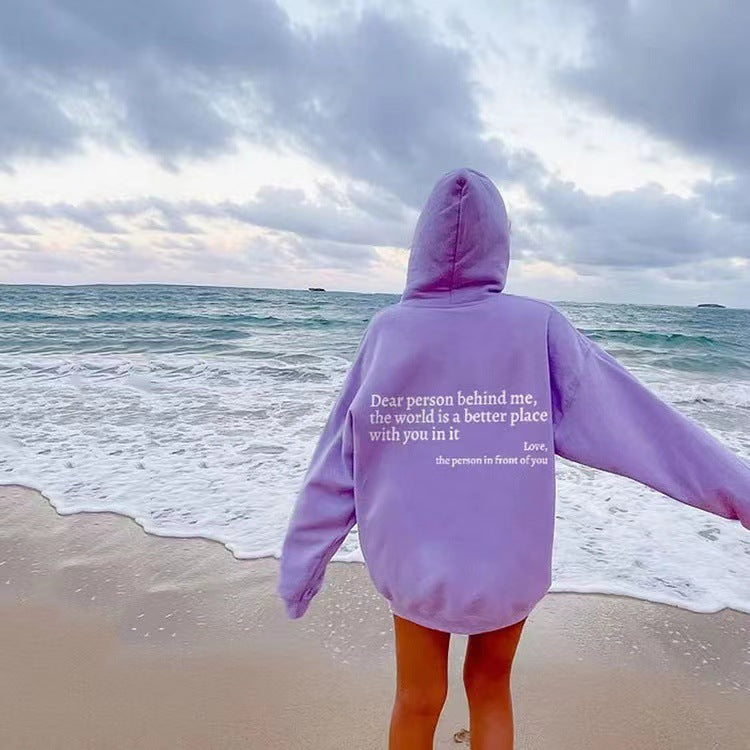 Women's Kindness Slogan Hoodie, Long Sleeve Sweatshirt in Many Colours