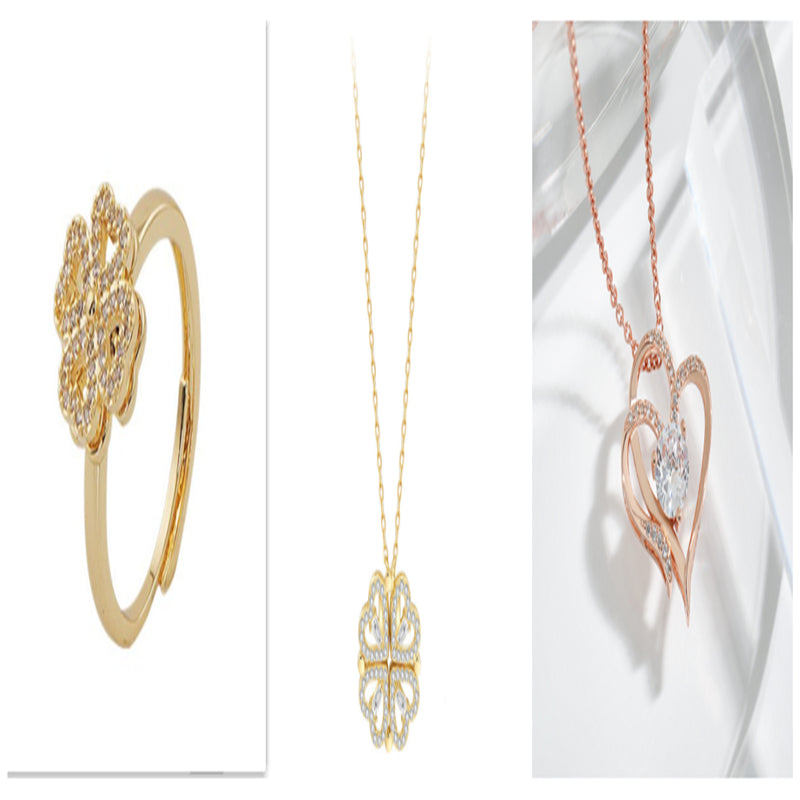 Detachable Four-Leaf Clover Necklace for Women, Multi-Wear Style
