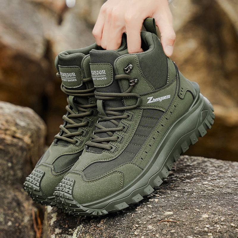 Men's Thick-Soled Casual Sports Boots For Outdoor Wear