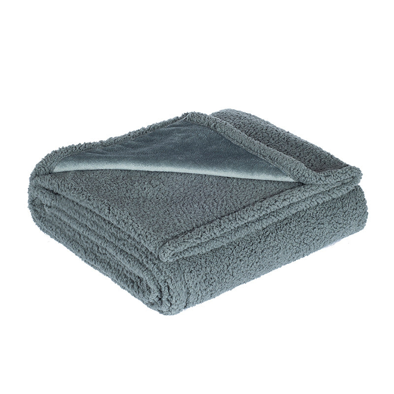 Thick Flannel Sherpa Pet Blanket For Dog Kennels, Warm